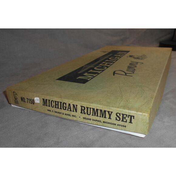 Vintage Michigan Rummy WM F Drueke & Sons #7150 Complete Tripoley - Picture 8 of 9